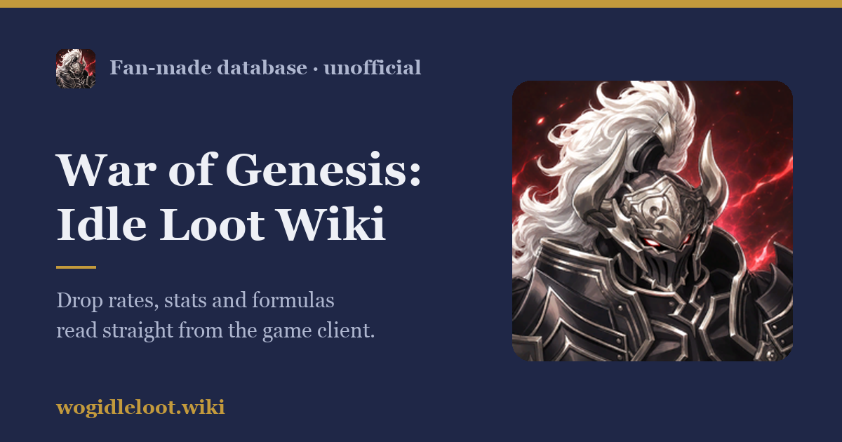 Heroes, Stats and Skills | War of Genesis: Idle Loot Wiki